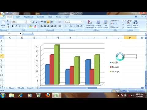 How to draw 3D cloumn bar & line chart/graph in MS excel 2007 How to draw 3D cloumn bar & line chart/graph in MS excel 2007