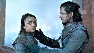 Arya tells Jon about Danny's Threat to His Life and Meets Tyrion in Prison Scene