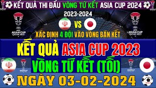 Kết Quả Thi Đấu Vòng TỨ KẾT Asian Cup 2023, Ngày 3/2/2024 | Xác Định 4 Đội Lọt Vào Vòng Bán Kết