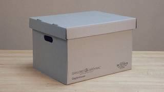 Assembly Instructions: Record Storage Carton with Separate Lid