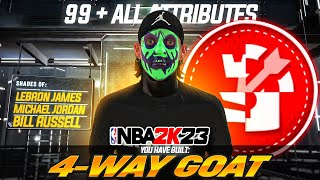6'9 DEMIGOD " 4 WAY GOAT" BUILD is THE BEST BUILD IN NBA 2K23! INSANE ALL AROUND BUILD in NBA 2K23!