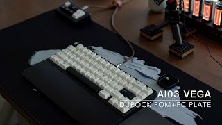 Ai03 Vega 65% keyboard typing sound/Durock POM (Piano) switches PC plate