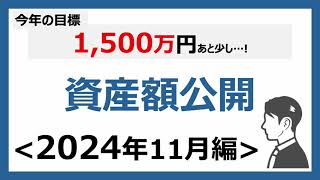 [一部売却・買い増し...]2024年11月資産額を公開！