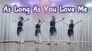 As Long As You Love Me  Line Dance (Beginner)/ W.L.D (KOR)- May 2024