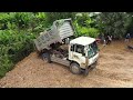 start incredible new project power machinery dump trucks u0026 dozer fill up dirt on huge project