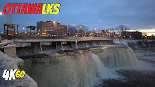 Rideau Falls walk, Sussex Drive, Virtual Ottawa Walking Tour, January 7, 2021