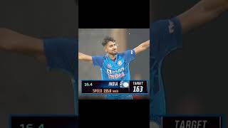 Umran Malik🇮🇳 Bowling 155km/h Vs SriLanka🇱🇰#umranmalik #umranmalikbowling #indvssl2023 #ytshorts