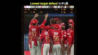 Lowest target defend in IPL😱| #shorts