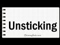 How to Say Unsticking in Mandarin Chinese