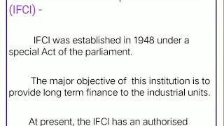 Industrial Finance Corporations of India (IFCI)