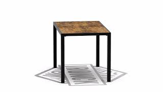 IRONCK Industrial Dining Table Rectangular Dinner Table Top with Metal Edges Kitchen Table 360° View