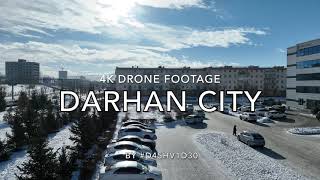 Найрамдлын Дархан хотын өвлийн зураглал | Darhan hot uvul - 4K - Darkhan city winter - Drone 2024