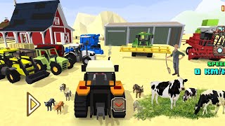 Blocky Farm & Racing New Update - All day I searched for the group of stray cows on the farm 4K