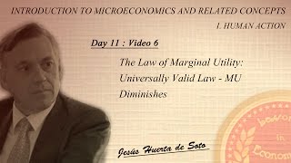 D11:V6 |  The Law of Marginal Utility: Universally Valid Law - MU Diminishes