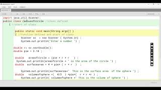 AREA OF CIRCLE PROGRAM IN JAVA || BASICS OF JAVA