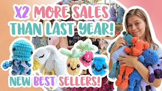 Market Prep & Recap ✧ X2 MORE $$$ THAN LAST YEAR! ✧ Restocking, Yarn Haul & Best Selling Plushies!