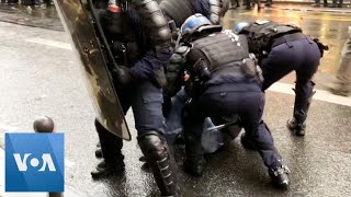 Police Arrest Activists at Paris 'Security Bill' Protest