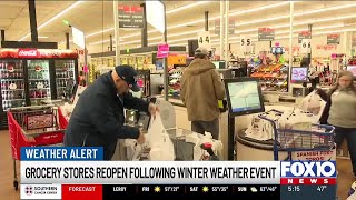 Grocery stores reopen following winter weather event