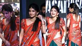 Sreeleela BEAUTIFUL Looks In Half Saree at Bhagavanth Kesari Success Celebrations | Balakrishna