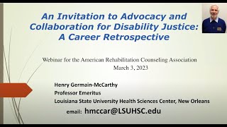 An Invitation To Advocacy and Collaboration For Disability Justice: A Career Retrospective