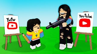 DIBUJA EL LOGO CORRECTO O MUERE ✏️💀 en roblox con mi hermanita | paolazgames