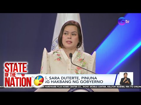 Vice Pres. Sara Duterte, pinuna ang ilang hakbang ng gobyerno | SONA