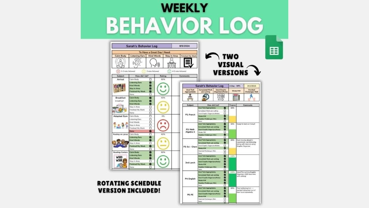 Unlock Success The Ultimate Behavior Log Template Free Sciencefix