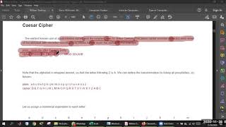 Network Security Lecture 2: Substitution method Ceaser chiper