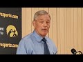 Watch now: Hawkeye coach Kirk Ferentz on Logan Jones' move to the offensive line for Iowa