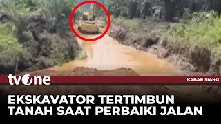 Detik-Detik Likuifaksi di Mamuju Tengah, 1 Ekskavator Tertelan | Kabar Siang tvOne