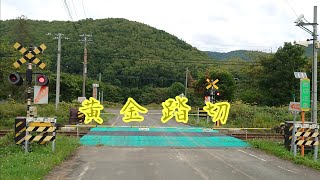 「踏切」もしやあの山から···黄金踏切　JR根室本線の廃線になるカンカン踏切Vol.24