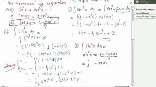 integral fungsi trigonometri