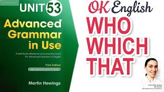 Unit 53 WHO, THAT, WHICH и relative clauses + КОНКУРС! | Английский язык advanced