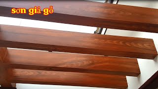 Vẽ Sơn Giả Gỗ Giàn Hoa Nhà Biệt Thự | Paint Faux Wood Grains - Wood Grains Painting Techniques