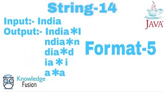 Print the string in the given format | Format - 5 | String Programs | JAVA | ICSE