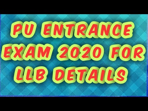 PUNJAB UNIVERSITY B.A. ,&B.. Com. LLB Entrance Exam Full Details - YouTube