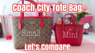 Coach City Tote Bags | Small City Tote VS Mini City Tote • Which one is better ?