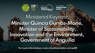 Ministerial Keynote - Minister Quincia Gumbs-Marie, Minister of Sustainability, Innovation