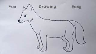 how to draw fox drawing easy step by step@Kids Drawing Talent