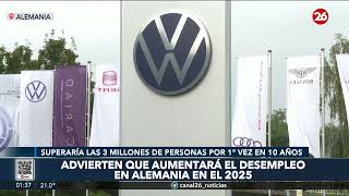 ALEMANIA | Advierten que aumentará el desempleo en el 2025