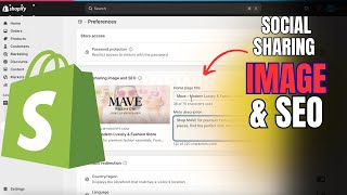 Shopify Social Sharing Image and SEO | How To ADD For Beginners