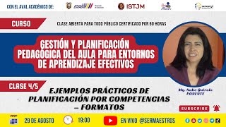 @Sermaestros II CLASE4: EJEMPLOS PRÁCTICOS DE PLANIFICACIÓN POR COMPETENCIAS – FORMATOS