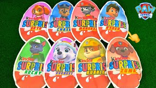 Paw Patrol Kinder Surprise Eggs - Skye Chase Marshall Zuma Rocky Rubble and Everest | Paw Patrol Toy