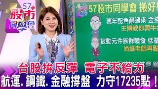 台股拚反彈 電子不給力！ 航運、鋼鐵、金融撐盤 力守17235點！ 《57股市同學會》 王建文 鄧尚維 翁士峻 20210510