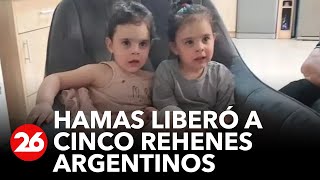 Hamas liberó a cinco rehenes argentinos, entre ellos dos mellizas de 3 años | #26Global