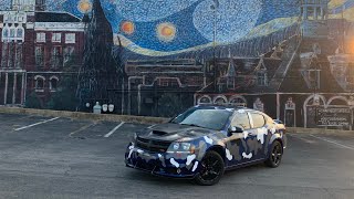 #Modified \u0026 Customized #widebody #Dodge Avenger R/T 2013 with leather seats, \u0026 camouflage vinyl wrap