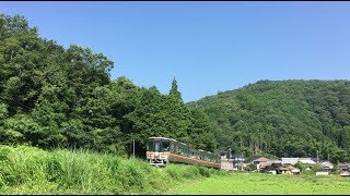 JR姫新線のキハ122・キハ127　西栗栖～三日月間　JR Kishin Line Between Nishi-Kurisu Station and Mikazuki Station　(2018.7)