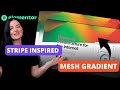 EXPERIMENTAL STRIPE-INSPIRED MESH GRADIENT & TEXT BLEND EFFECT - Elementor container edition