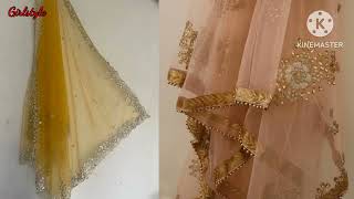 Zari work dupatta for girls \u0026 women /best heavy work dupatta collection / dupatta design @girlstyle