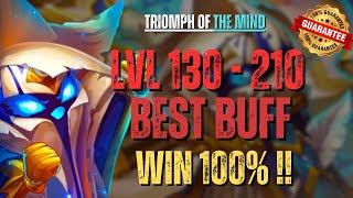 Level 130 - 210  - Best Buff - Hero Wars - Triumph of the Mind  - Folio Event